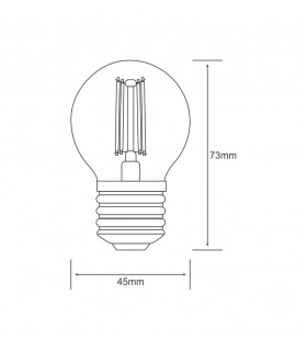 LED Globe E27 230V 4W Warm White 2700K Colour-Box (Clear) (1, 1) - 2