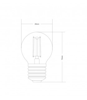 LED Globe E27 Dimmable 230V 4W Warm White 2700K, 400lm, Clear - 2
