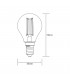 LED Globe E14 230V 4W Warm White 2700K, 470lm, Clear - 2