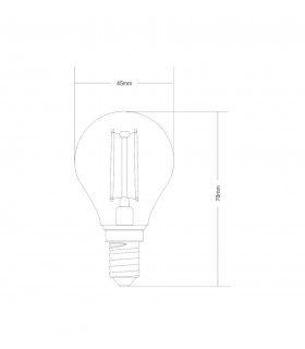 LED Globe E14 Dimmable 230V 4W Warm White 2700K, 400lm, Clear - 2