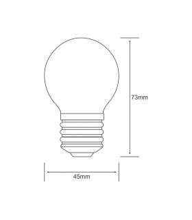 LED Globe E27 230V 4W Warm White 2700K Colour-Box (Frosted) (1, 1) - 2