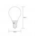 LED Globe E14 230V 4W Warm White 2700K, 470lm, Frosted - 2