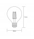 LED Globe D80 E27 230V 4W Warm White 2700K, 470lm, Clear - 2