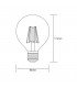 LED Globe D80 E27 230V 8W Warm White 2700K, 806lm, Clear - 2