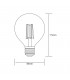 LED Globe D80 E27 230V 4W 2200K, 330lm, Amber - 2