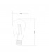 LED Rustica Tradition Tip E27 Dimmable 230V 8W 2200K, 630lm, Amber - 2