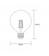 LED Globe D95 E27 230V 4W 2200K, 330lm, Amber - 2