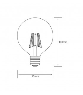 LED Globe D95 E27 230V 8W 2200K Colour-Box (Gold) (1, 1) - 2