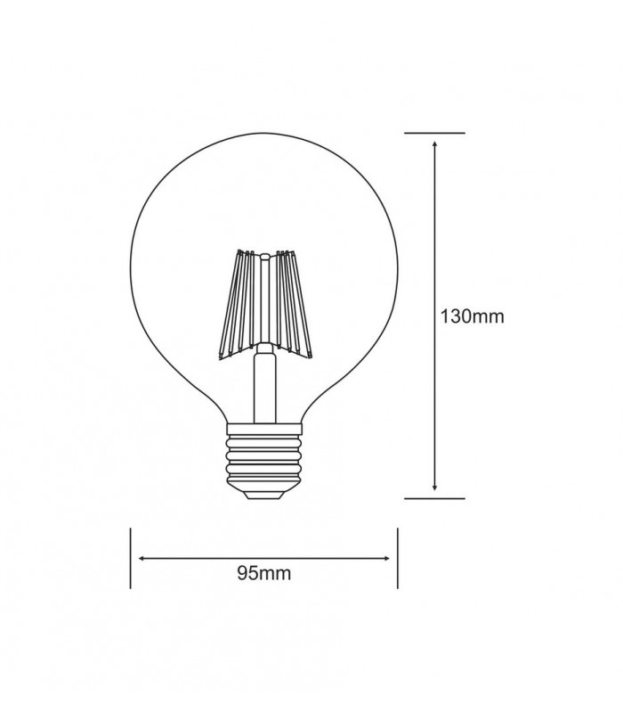 LED Globe D95 E27 230V 8W 2200K Colour-Box (Gold) (1, 1) - 2