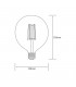 LED Globe D125 E27 230V 4W Warm White 2700K, 470lm, Clear - 2