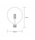 LED Globe D125 E27 230V 4W 2200K, 330lm, Amber - 2