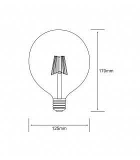 LED Globe D120 E27 230V 8W 2200K Colour-Box (Gold) (1, 1) - 2