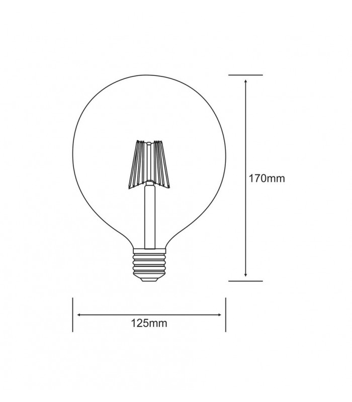LED Globe D120 E27 230V 8W 2200K Colour-Box (Gold) (1, 1) - 2