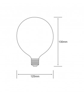 LED Globe D120 E27 230V 8W Warm White 2700K Colour-Box (Frosted) (1, 1) - 2