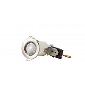 Fixed Fire Rated Recessed Downlight, Satin Nickel, GU10, IP20 - 1
