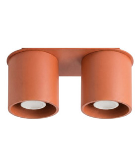 Orbis Twin Surface Mounted Downlight Red Ochre 2x GU10-1