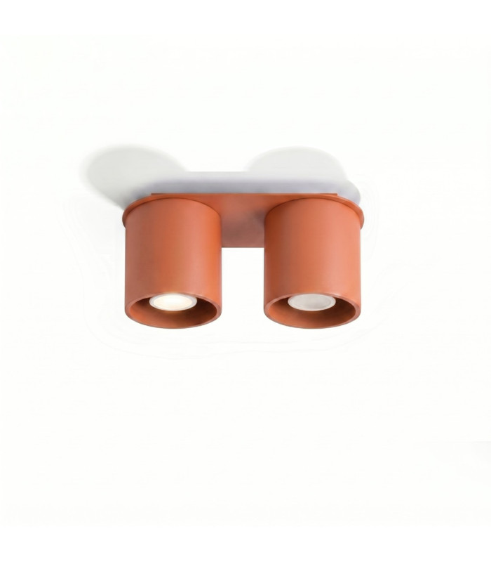 Orbis Twin Surface Mounted Downlight Red Ochre 2x GU10-3