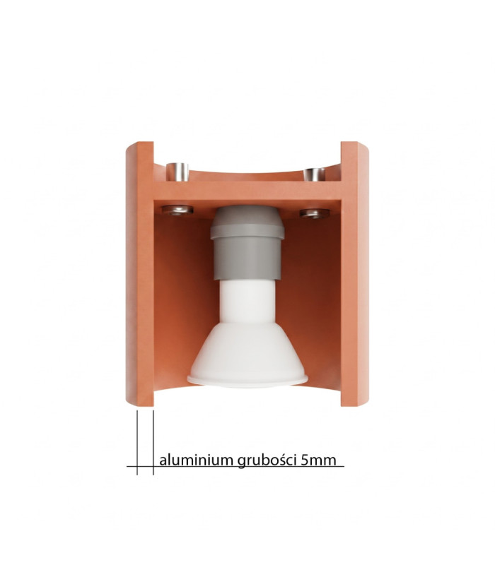Orbis Twin Surface Mounted Downlight Red Ochre 2x GU10-5