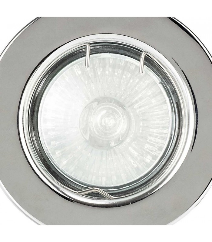 Fixed Fire Rated Recessed Downlight, Polished Chrome, GU10, IP20 - 9