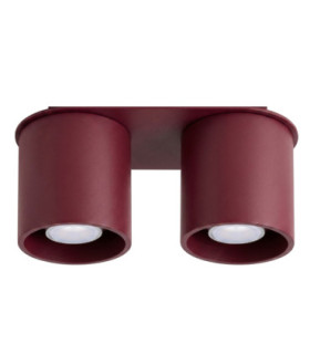 Orbis Twin Surface Mounted Downlight Burgundy 2x GU10-1
