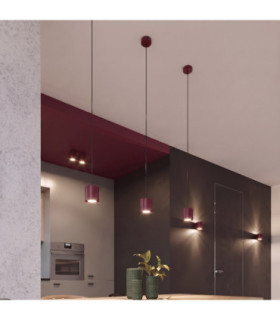 Orbis Twin Surface Mounted Downlight Burgundy 2x GU10-2