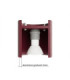 Orbis Twin Surface Mounted Downlight Burgundy 2x GU10-5