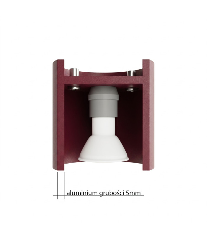 Orbis Twin Surface Mounted Downlight Burgundy 2x GU10-5