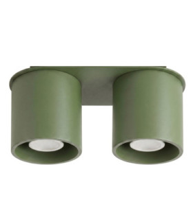 Orbis Twin Surface Mounted Downlight Olive Green 2x GU10-1