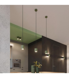 Orbis Twin Surface Mounted Downlight Olive Green 2x GU10-2