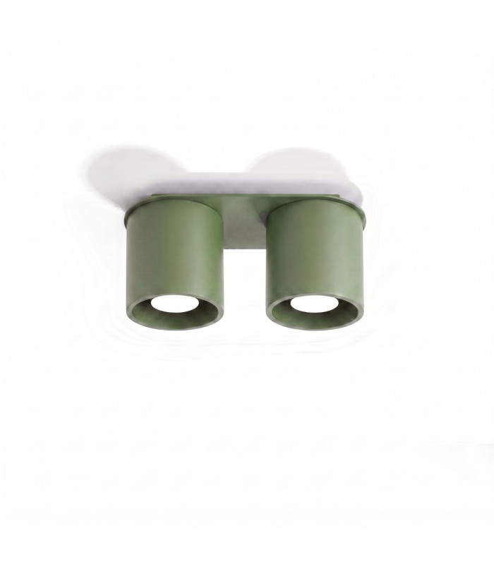 Orbis Twin Surface Mounted Downlight Olive Green 2x GU10-3