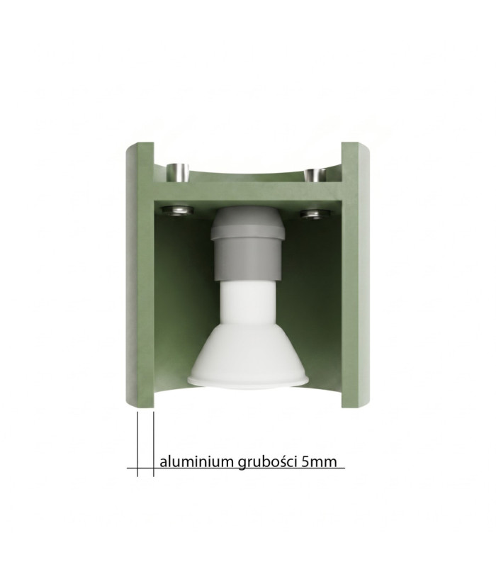 Orbis Twin Surface Mounted Downlight Olive Green 2x GU10-5