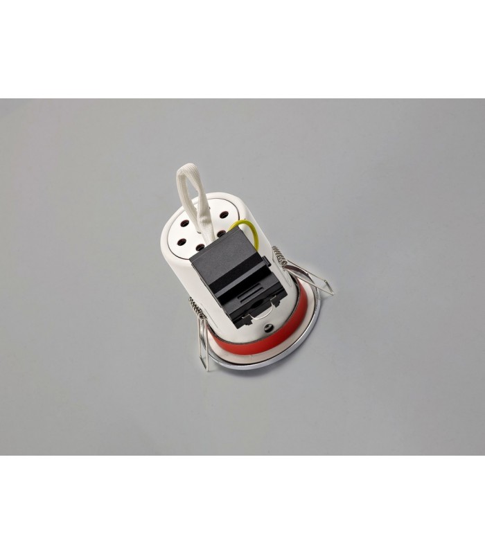 Fixed Fire Rated Recessed Downlight, Polished Chrome, GU10, IP20 - 18
