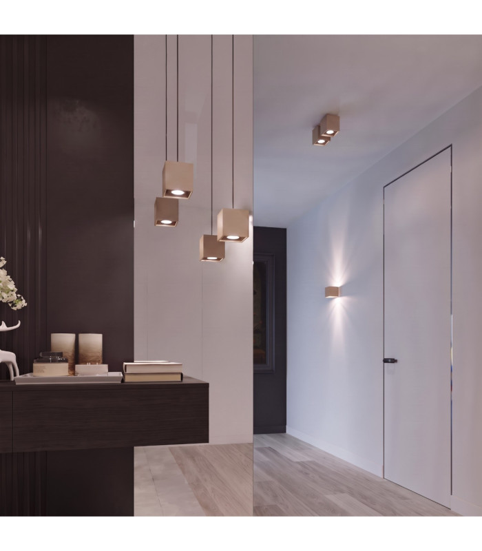 Quad Surface Mounted Downlight Taupe 1x GU10-14