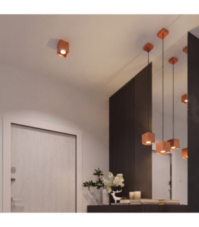 Quad Surface Mounted Downlight Red Ochre 1x GU10-2