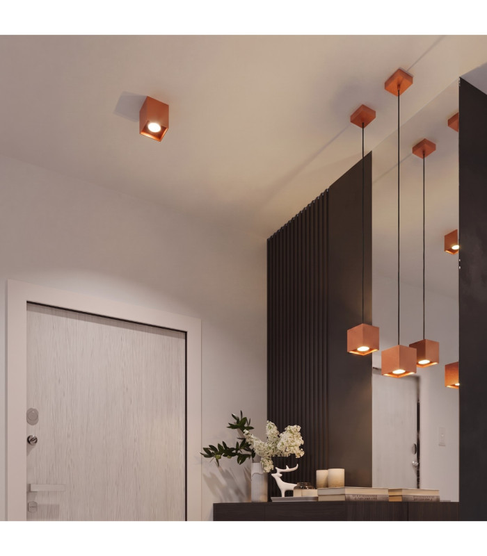 Quad Surface Mounted Downlight Red Ochre 1x GU10-2