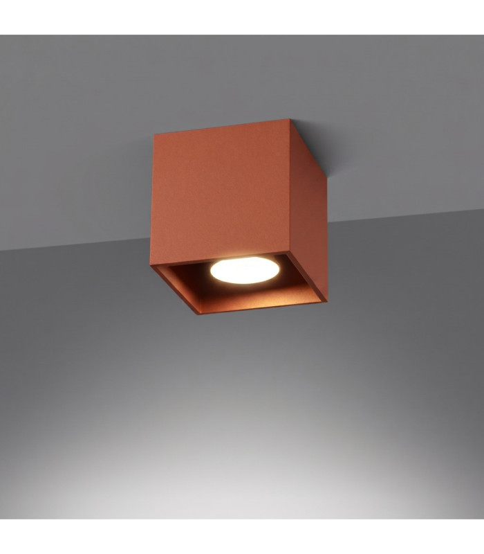 Quad Surface Mounted Downlight Red Ochre 1x GU10-4