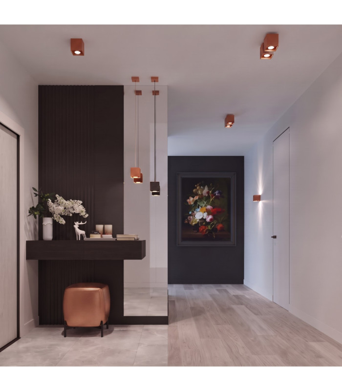 Quad Up & Down Wall Lamp Red Ochre 1x G9-13