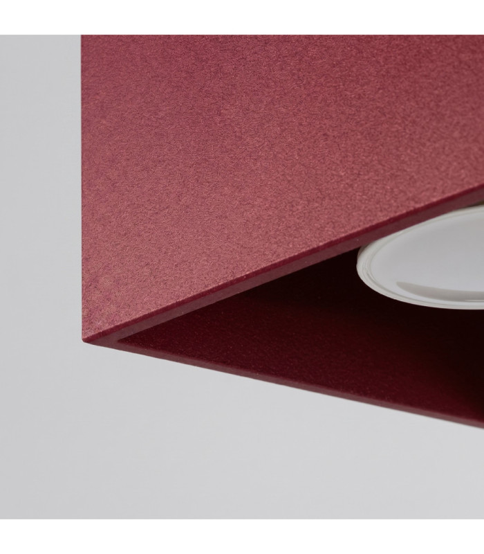 Quad Surface Mounted Downlight Burgundy 1x GU10-5