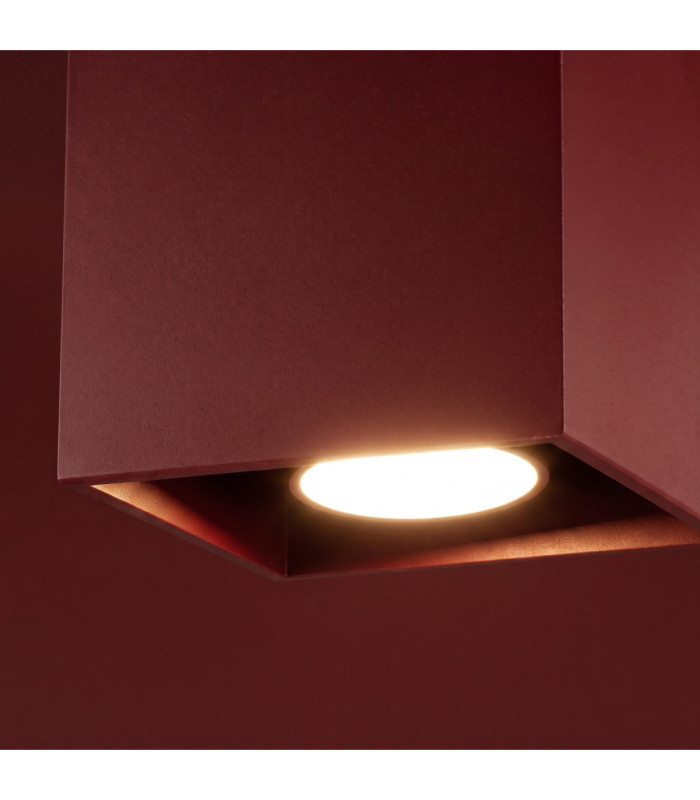 Quad Surface Mounted Downlight Burgundy 1x GU10-7