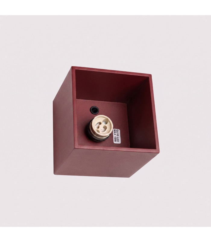 Quad Surface Mounted Downlight Burgundy 1x GU10-8