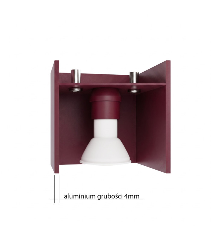 Quad Surface Mounted Downlight Burgundy 1x GU10-10