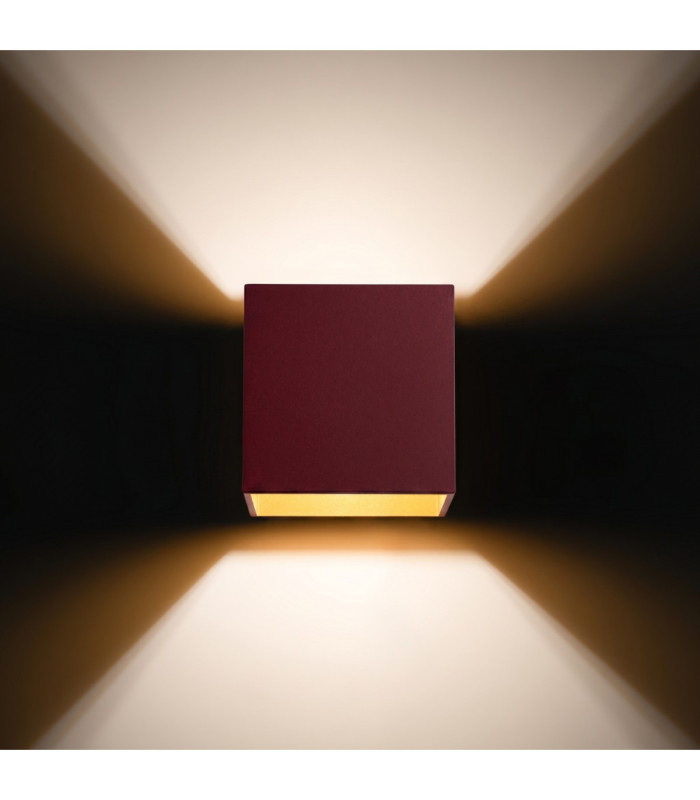 Quad Up & Down Wall Lamp Burgundy 1x G9-4