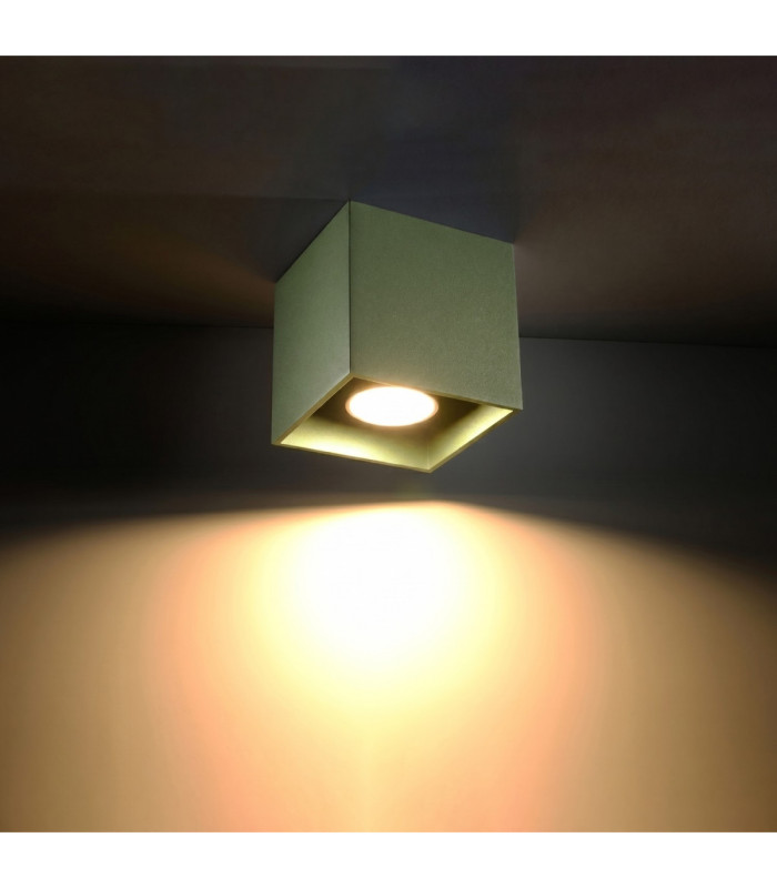 Quad Surface Mounted Downlight Olive Green 1x GU10-4