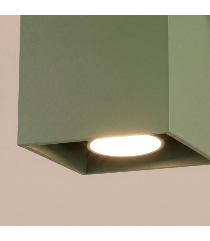 Quad Surface Mounted Downlight Olive Green 1x GU10-7