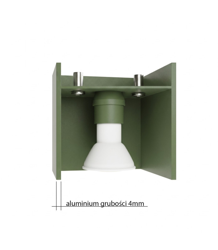 Quad Surface Mounted Downlight Olive Green 1x GU10-10
