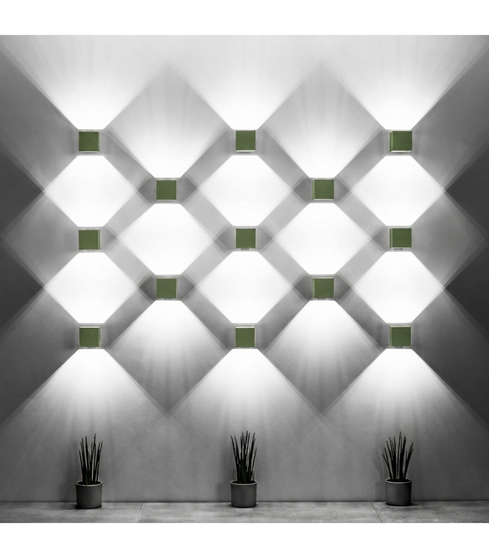 Quad Up & Down Wall Lamp Olive Green 1x G9-5
