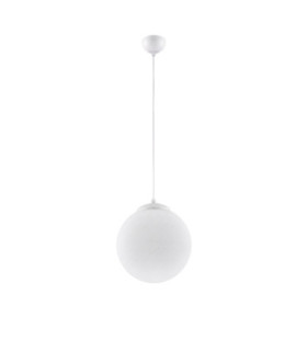 Ugo 30cm Globe Pendant Ceiling Light White 1x E27-1