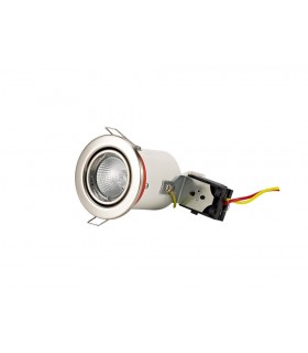 Adjustable Fire Rated Recessed Downlight, Satin Nickel, GU10, IP20 - 1