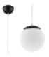 Ugo 20cm Slim Pendant Ceiling Light Black 1x E27-1