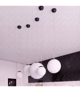Ugo 20cm Slim Pendant Ceiling Light Black 1x E27-2